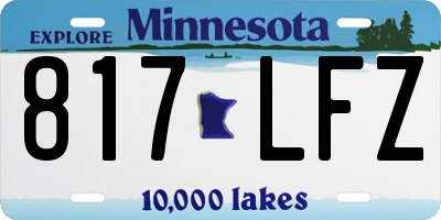 MN license plate 817LFZ