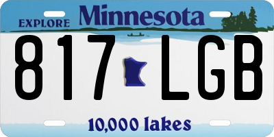 MN license plate 817LGB