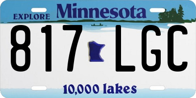 MN license plate 817LGC