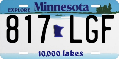 MN license plate 817LGF
