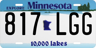 MN license plate 817LGG
