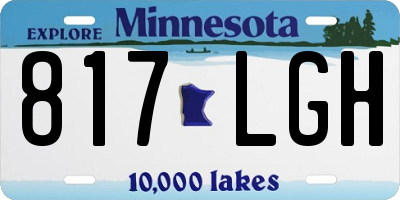 MN license plate 817LGH