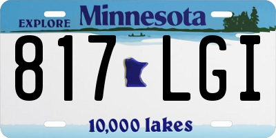 MN license plate 817LGI