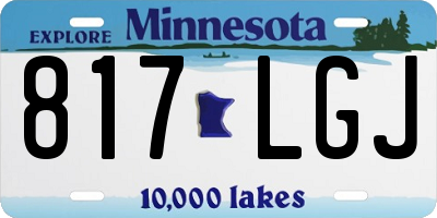 MN license plate 817LGJ