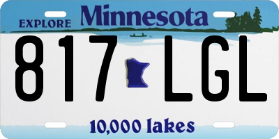 MN license plate 817LGL