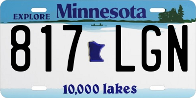 MN license plate 817LGN