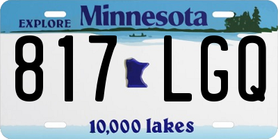 MN license plate 817LGQ