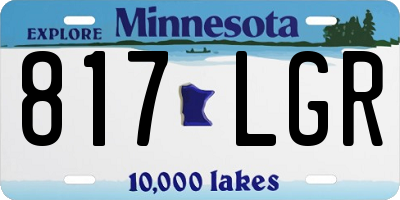 MN license plate 817LGR