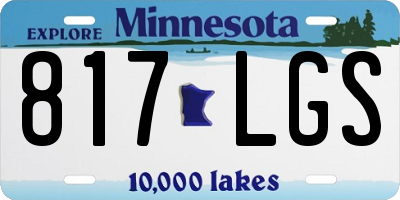 MN license plate 817LGS