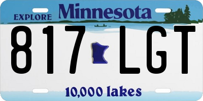 MN license plate 817LGT