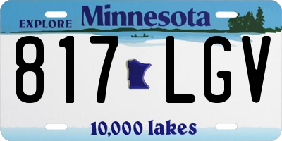 MN license plate 817LGV