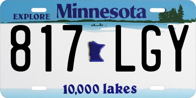 MN license plate 817LGY