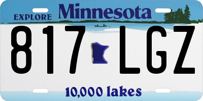 MN license plate 817LGZ