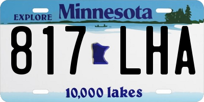 MN license plate 817LHA