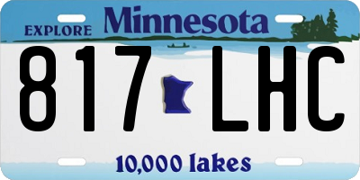 MN license plate 817LHC