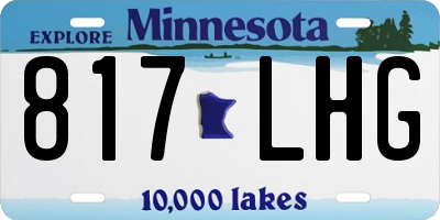 MN license plate 817LHG