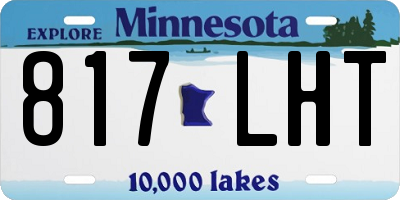 MN license plate 817LHT