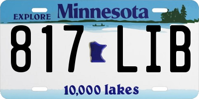 MN license plate 817LIB
