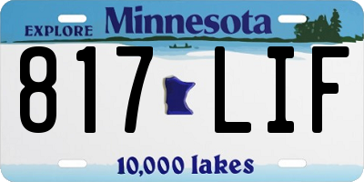 MN license plate 817LIF