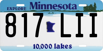 MN license plate 817LII
