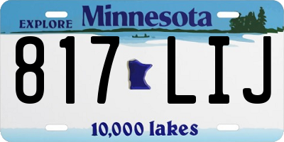 MN license plate 817LIJ