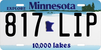 MN license plate 817LIP