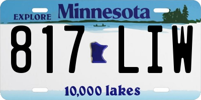 MN license plate 817LIW