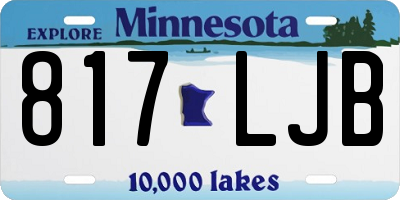 MN license plate 817LJB