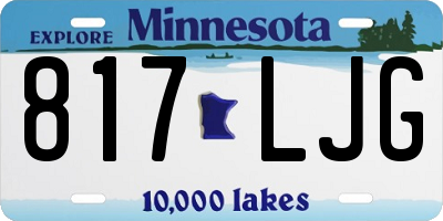 MN license plate 817LJG