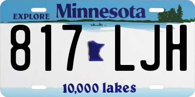 MN license plate 817LJH