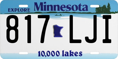 MN license plate 817LJI