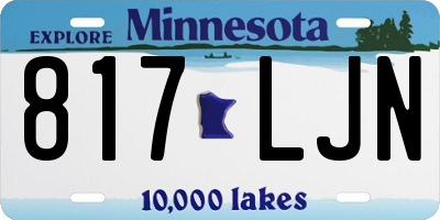 MN license plate 817LJN