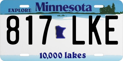 MN license plate 817LKE