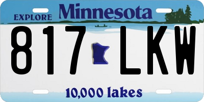 MN license plate 817LKW