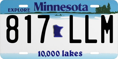 MN license plate 817LLM