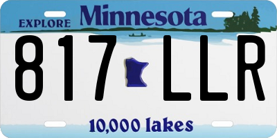 MN license plate 817LLR