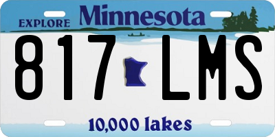 MN license plate 817LMS