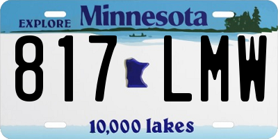 MN license plate 817LMW