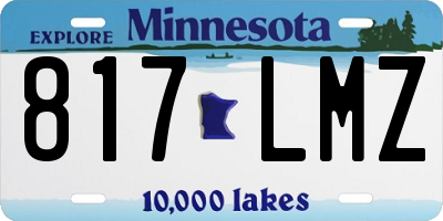 MN license plate 817LMZ