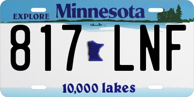 MN license plate 817LNF