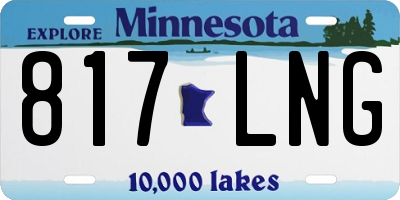 MN license plate 817LNG