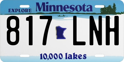 MN license plate 817LNH