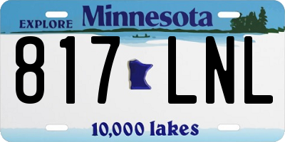 MN license plate 817LNL