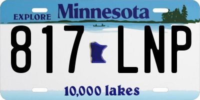 MN license plate 817LNP