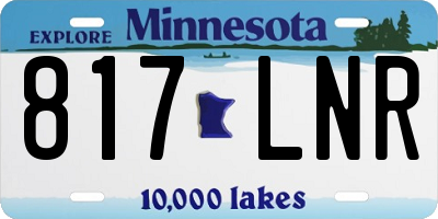 MN license plate 817LNR