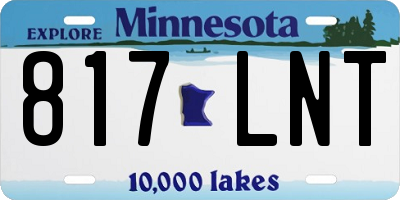 MN license plate 817LNT