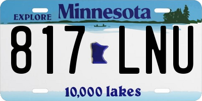 MN license plate 817LNU