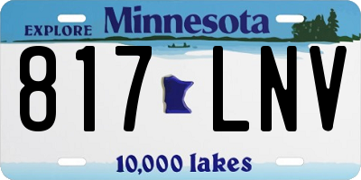 MN license plate 817LNV