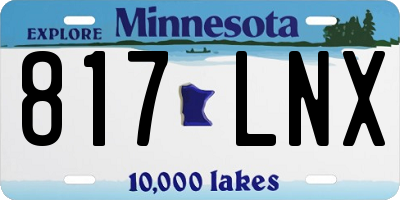 MN license plate 817LNX