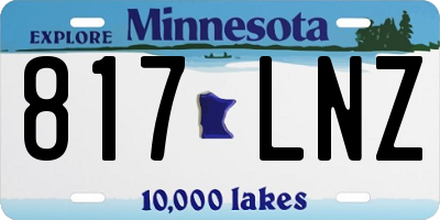 MN license plate 817LNZ